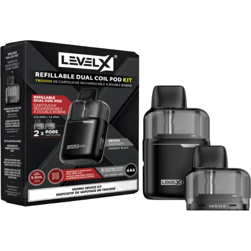 Level X Refillable Pod Kit with Battery